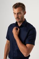 Shirt Man Seidensticker Regular Not Iron Plain 100% cotton collar Italian Short sleeve