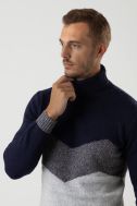 Knitwear Man Privati Firenze High neck Slim Patterned 50% wool 20% pa 20%vi 10% cashmere