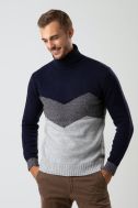 Knitwear Man Privati Firenze High neck Slim Patterned 50% wool 20% pa 20%vi 10% cashmere