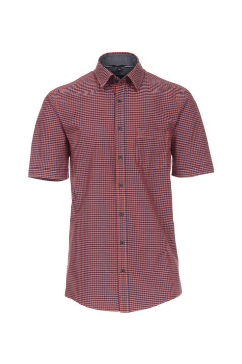 Shirt Man Casamoda Comfort Check collar French Short sleeve