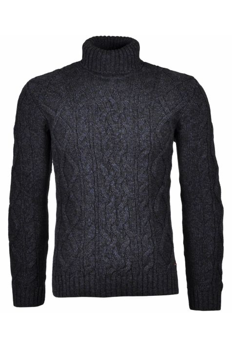 Knitwear Man Ragman High neck Classic 100% winter cotton